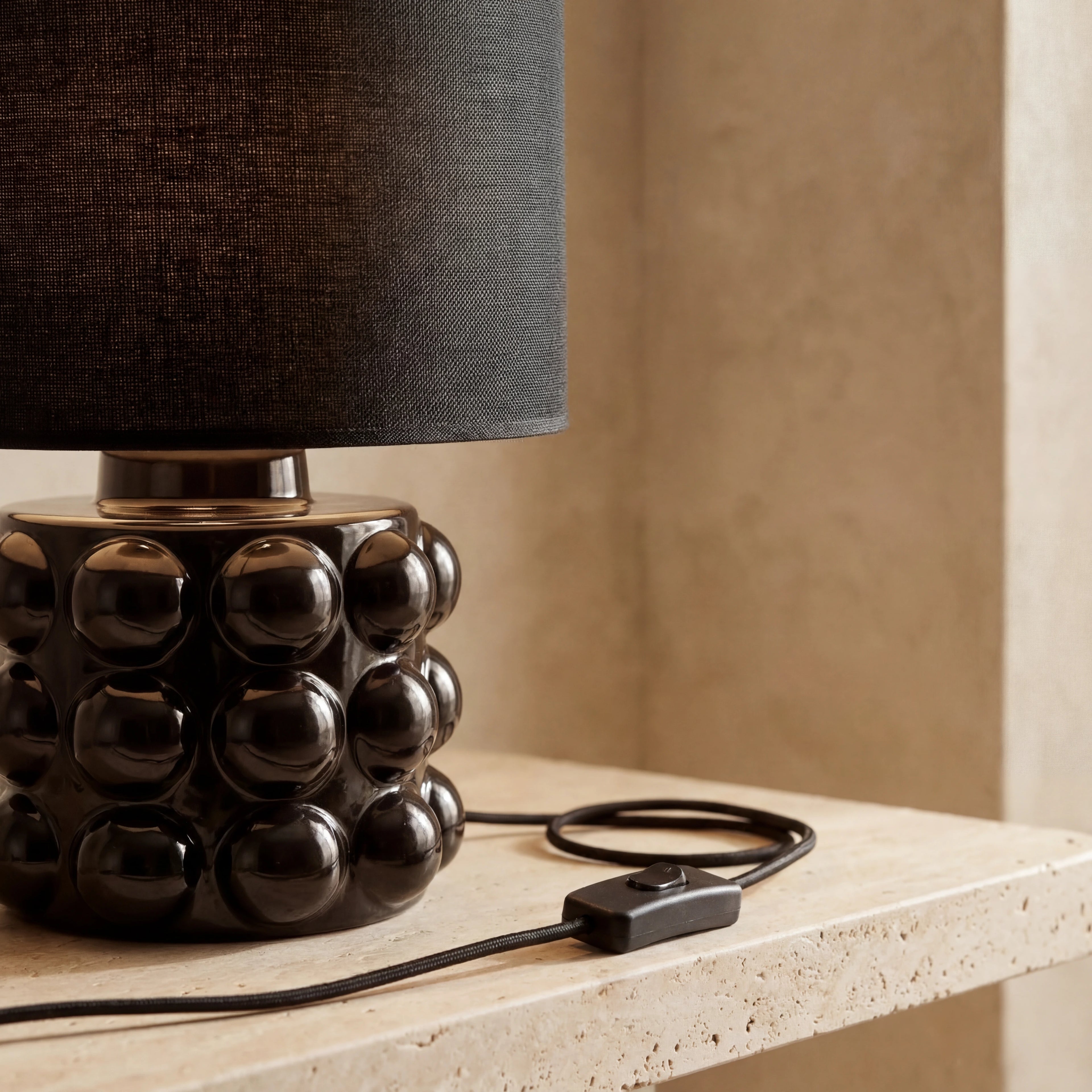 NUIT D'OBSIDIENNE - Lampe de table