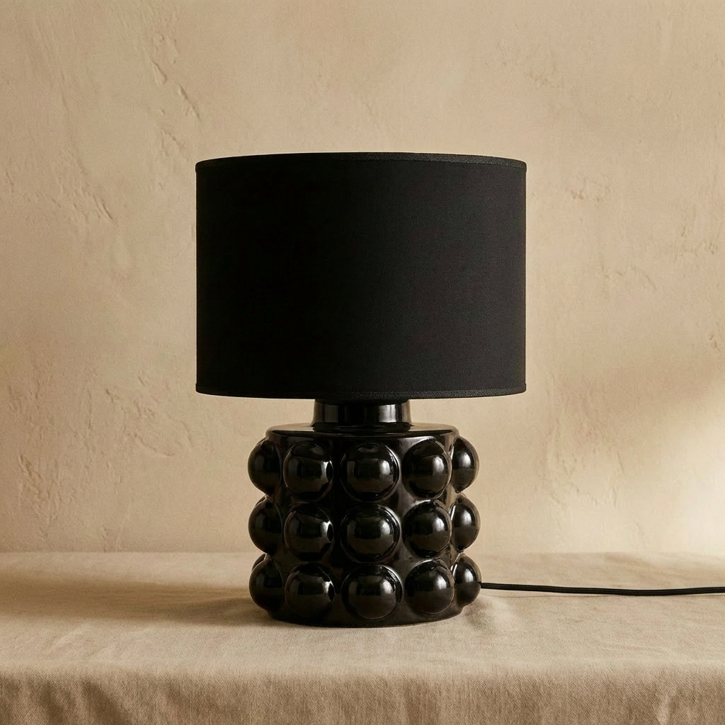 NUIT D'OBSIDIENNE - Lampe de table